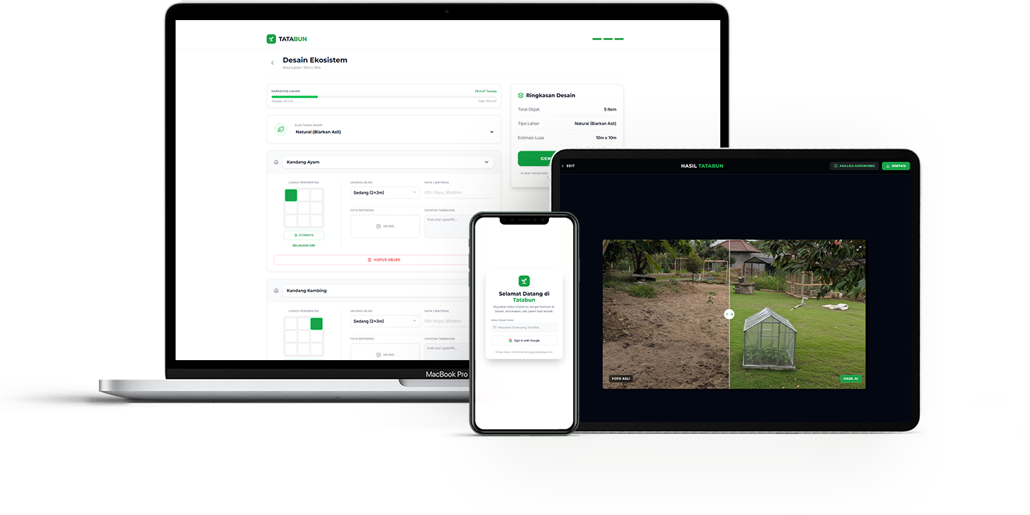 Tampilan Aplikasi Tatabun di Berbagai Perangkat